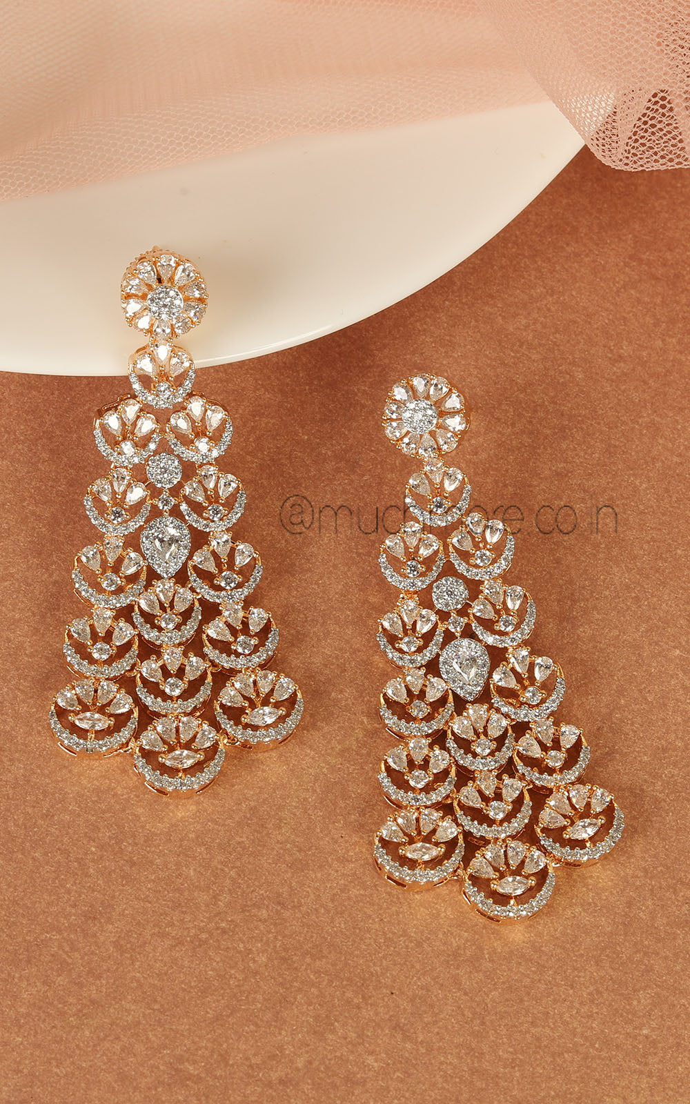 Shop Best Selling Zircon Earrings With Premium Gold Polish