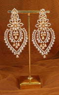 Elegant Diamond Zircon Earrings Silver Polish Buy Online India