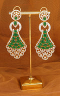 Latest Design Women Gold Polish Diamond And Zircon Earrings