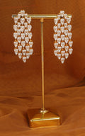 Gold Polish Exclusive Design Diamond And Zircon Earrings