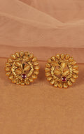 New Design Of Gold Look Ethnic Ruby Gold Polish Studs