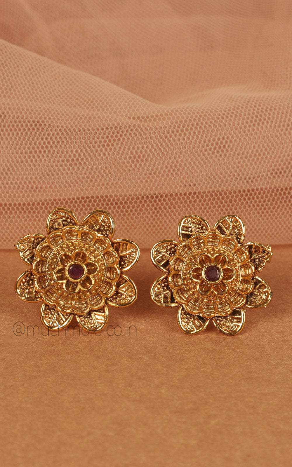 Gold Look Simple Studs For Mid Aged Ladies And Women