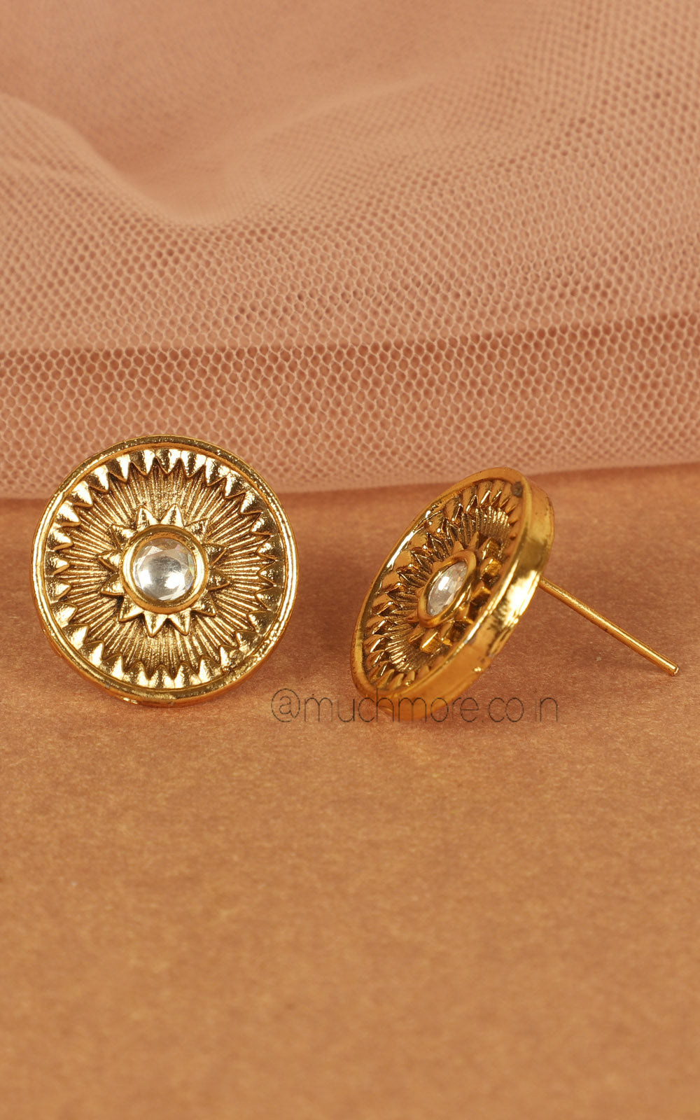 Shop Light Weight Gold Look Stud Earrings for Women