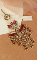 Pearl Ruby Passa Jhoomer With Kundan Work For Bride To be