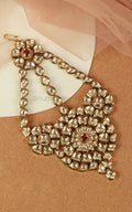 Claasic Gold Polish Kundan And Ruby Touch Passa Jhoomer
