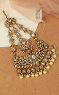 Lotus Flower With Pearl And Kundan Passa Jhoomer