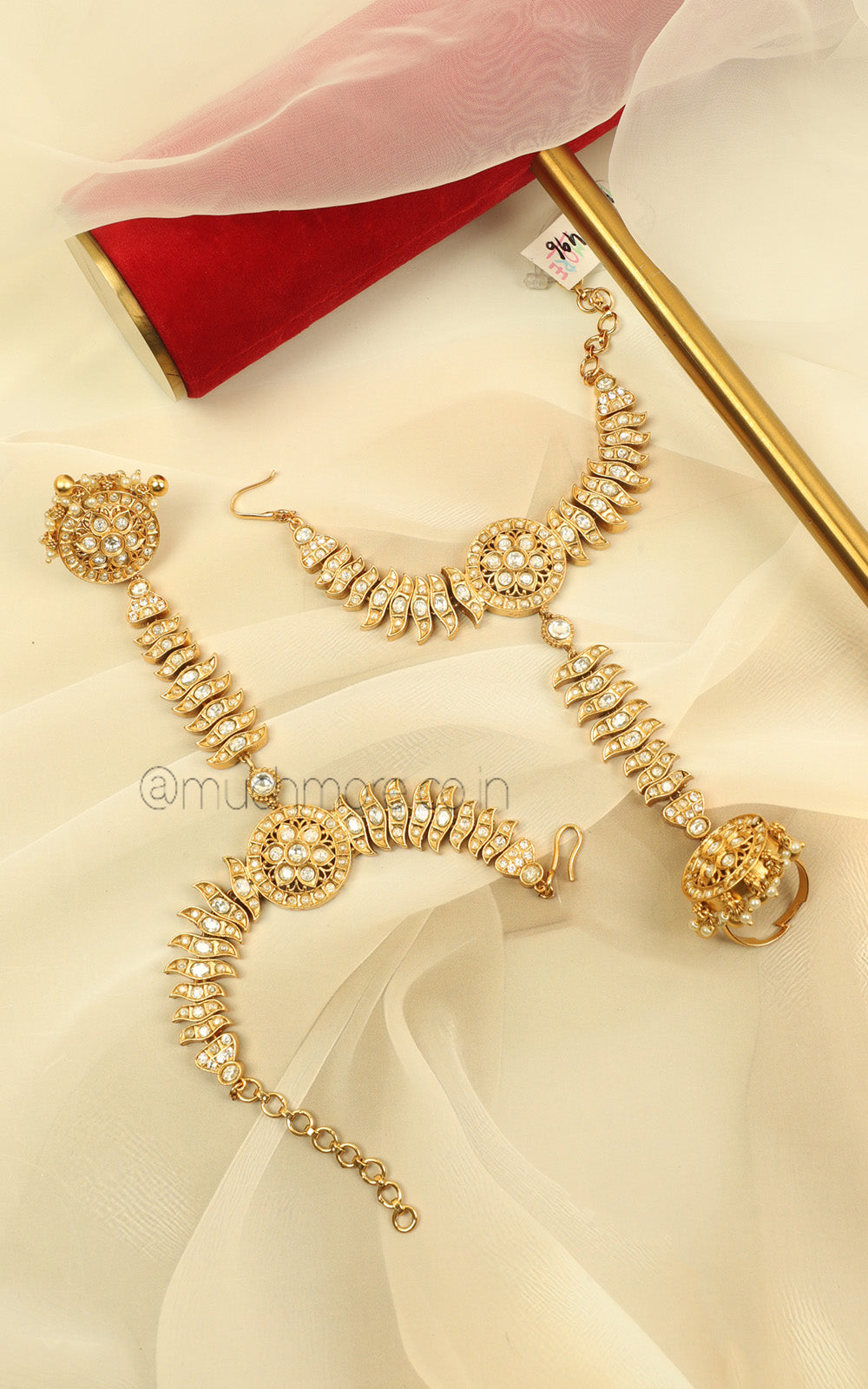 Without Color Pure Traditional Gold Look Bridal Hathphool
