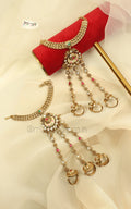 Pachangla Style heavy Hathphool For Brides With Meena Work