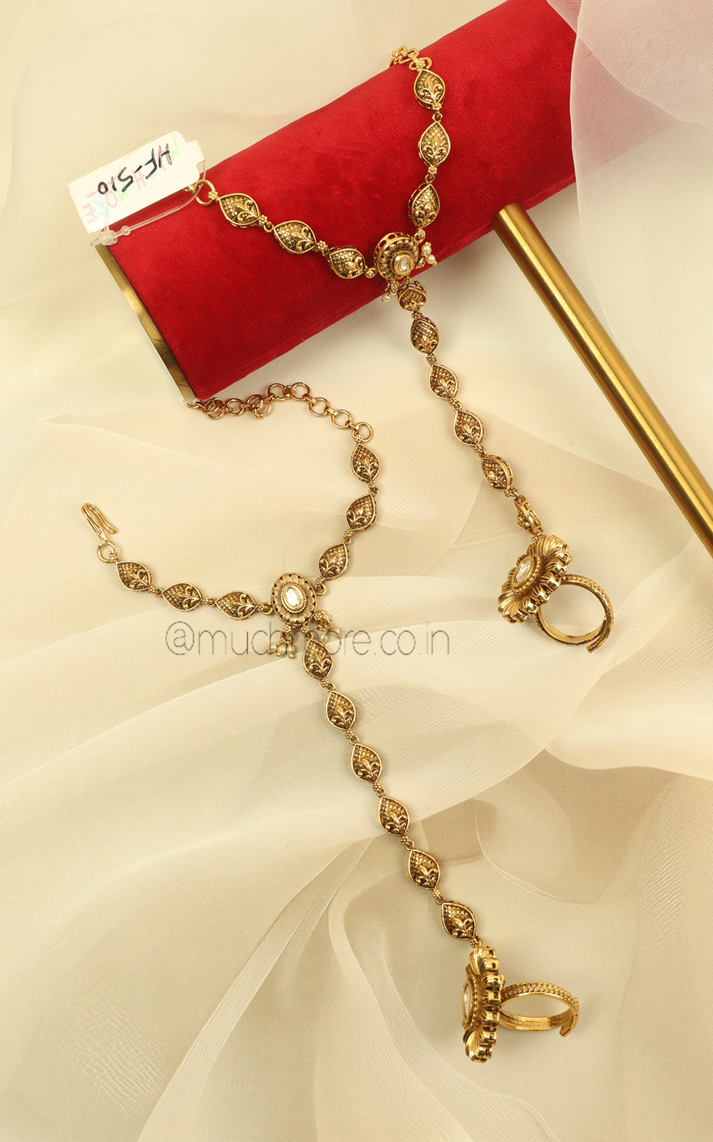 Light Thin Gold Look Hathphool For Indian Bride Wedding