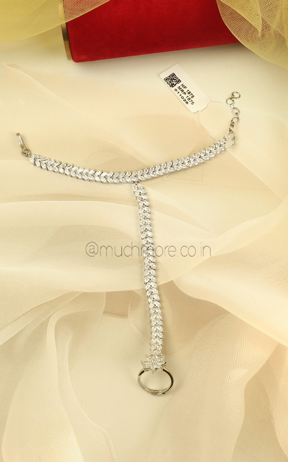 Buy Marquise Cut Dimaonds In Silver Polish Hathphool Online