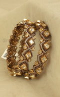 Without Color Polki And Diamonds Kada Bangles For Women