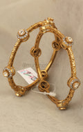Gold Plated Polki Sleek Bangles For Women