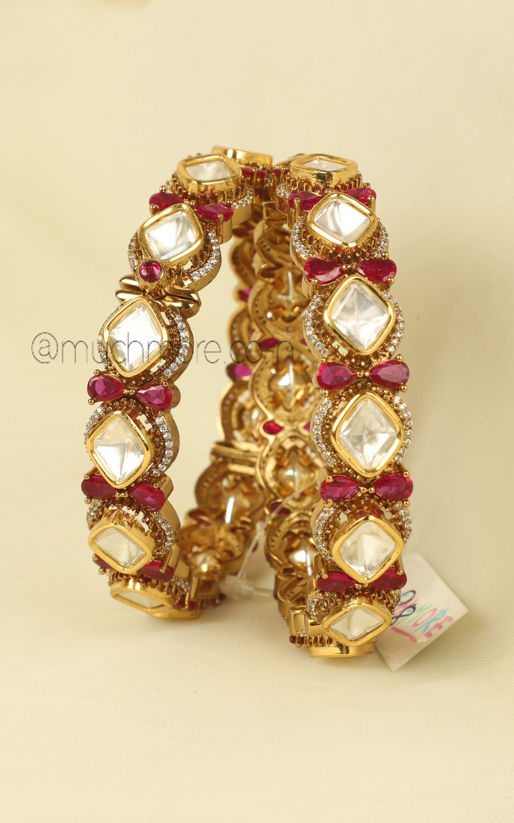 Kundan Gold Polish Bangles | Bridal Designer Bangle Set