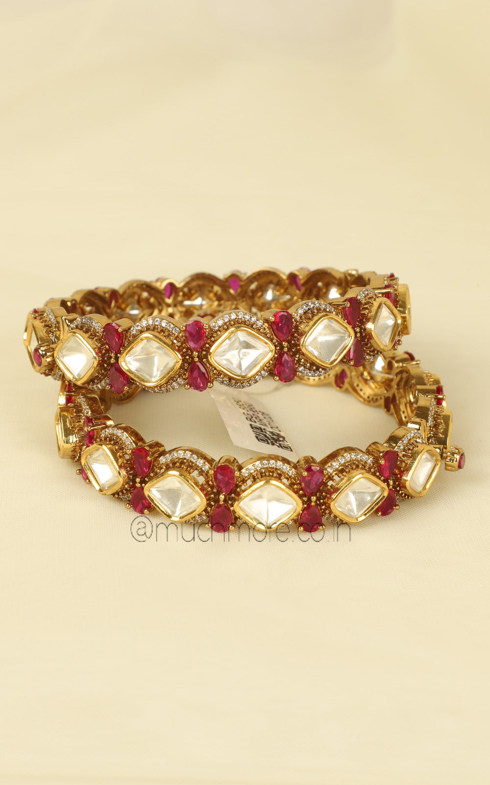 Kundan Gold Polish Bangles | Bridal Designer Bangle Set