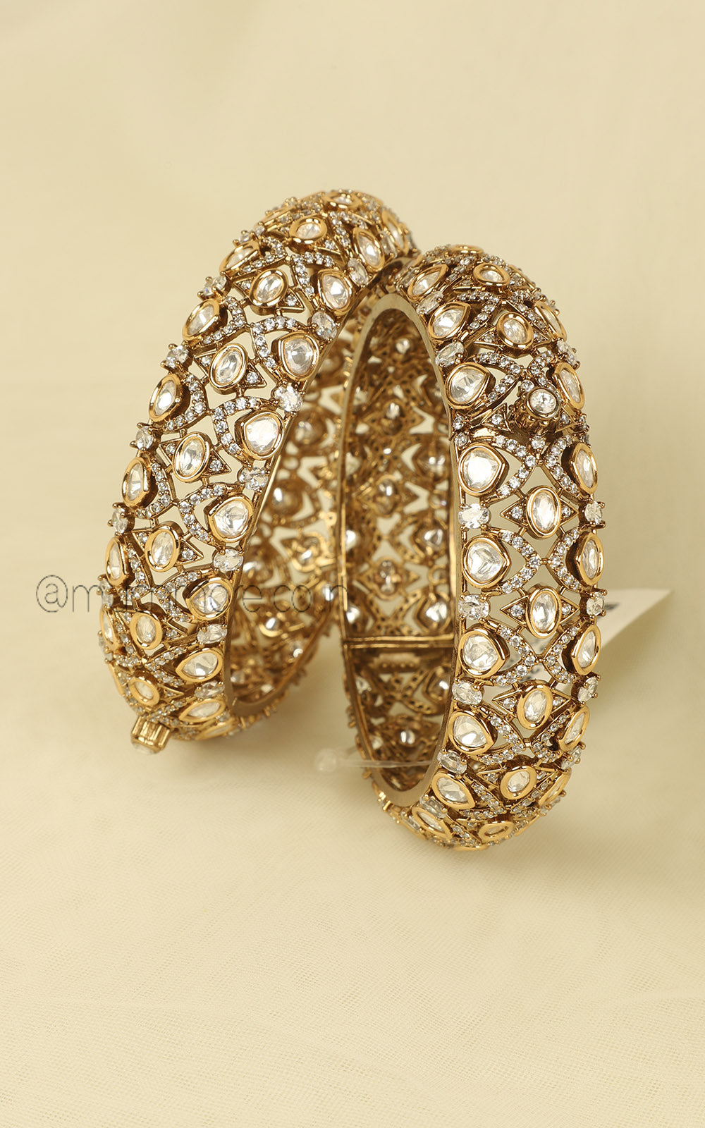 Latest Design Kundan Polki Side Openable Kangan Bangles