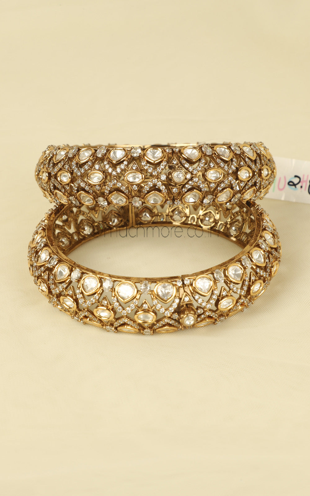 Latest Design Kundan Polki Side Openable Kangan Bangles