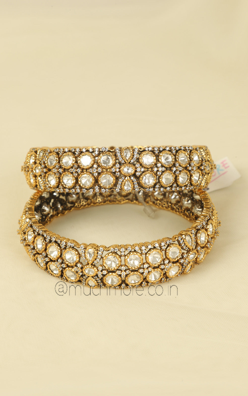 Buy Designer Polki Diamonds Kangan Kada Bangles