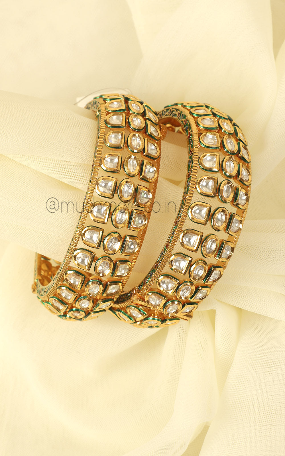 Traditional Gold Polish Kada Kangan Bangles At Much More