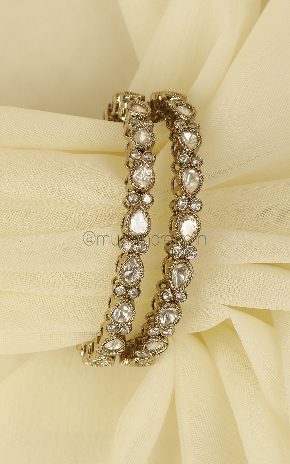 Buy Dull Gold Polish Sleek Bangles For Wedding