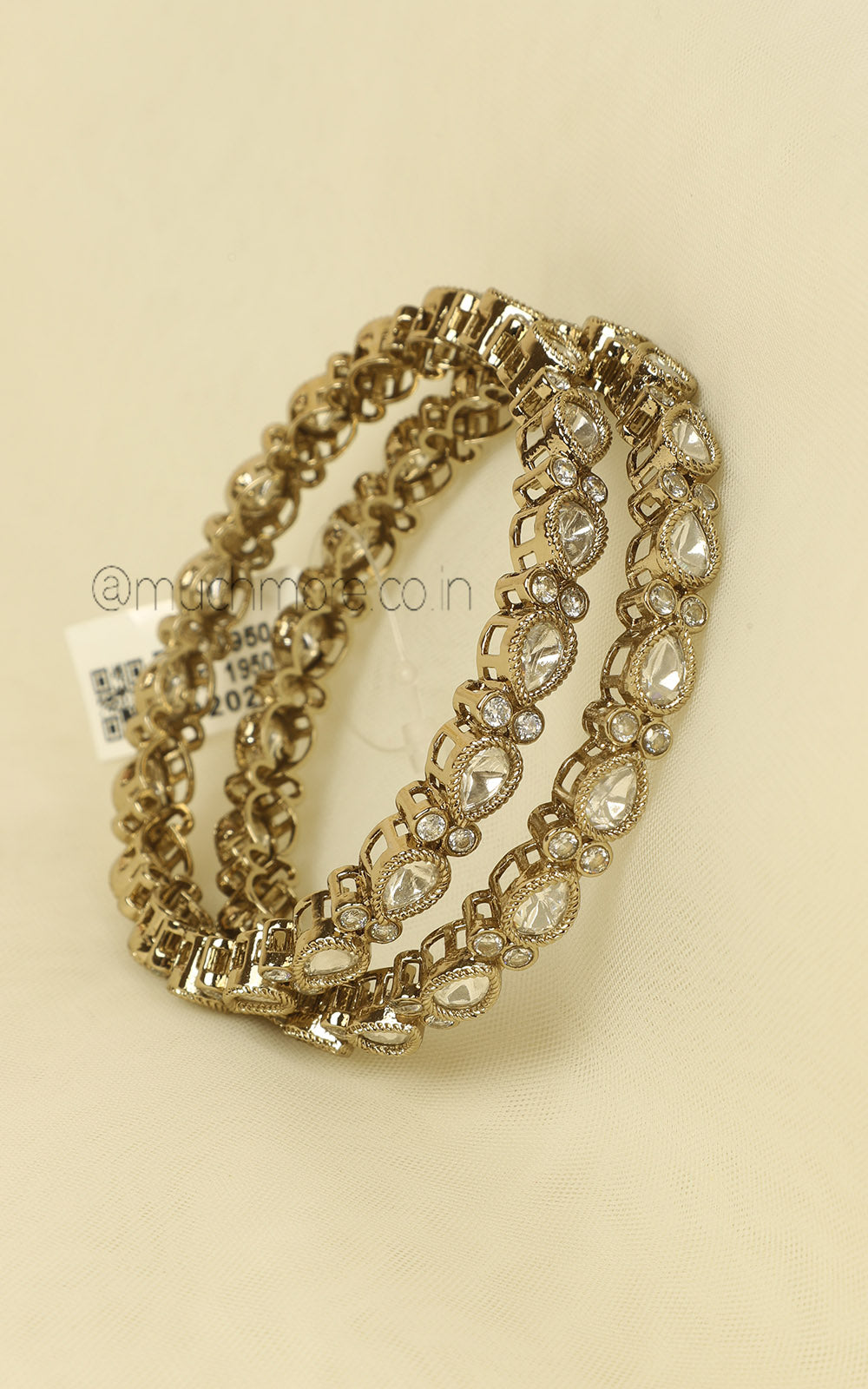 Buy Dull Gold Polish Sleek Bangles For Wedding