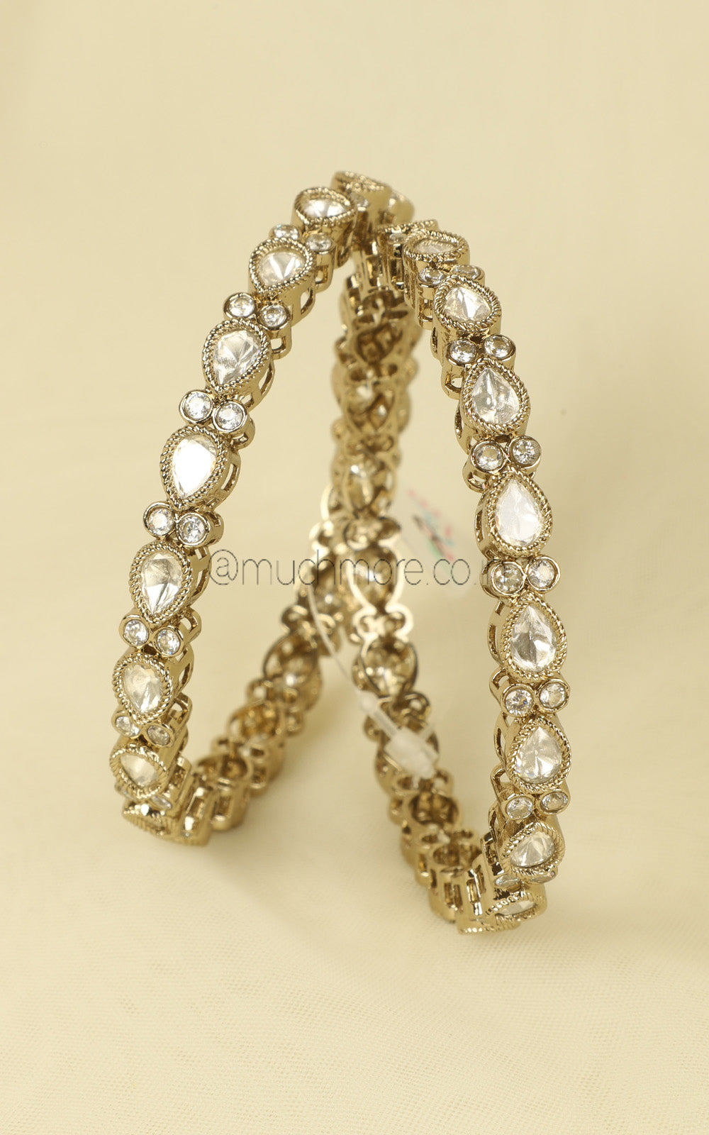 Buy Dull Gold Polish Sleek Bangles For Wedding
