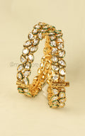 Classic Gold Polish Kundan Bangles Buy At Much More