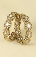 Antique Gold Polish Polki Kangan Bangles For Women