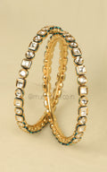 Lightweight Kundan Bangles with Gold Polish for Daily Wear