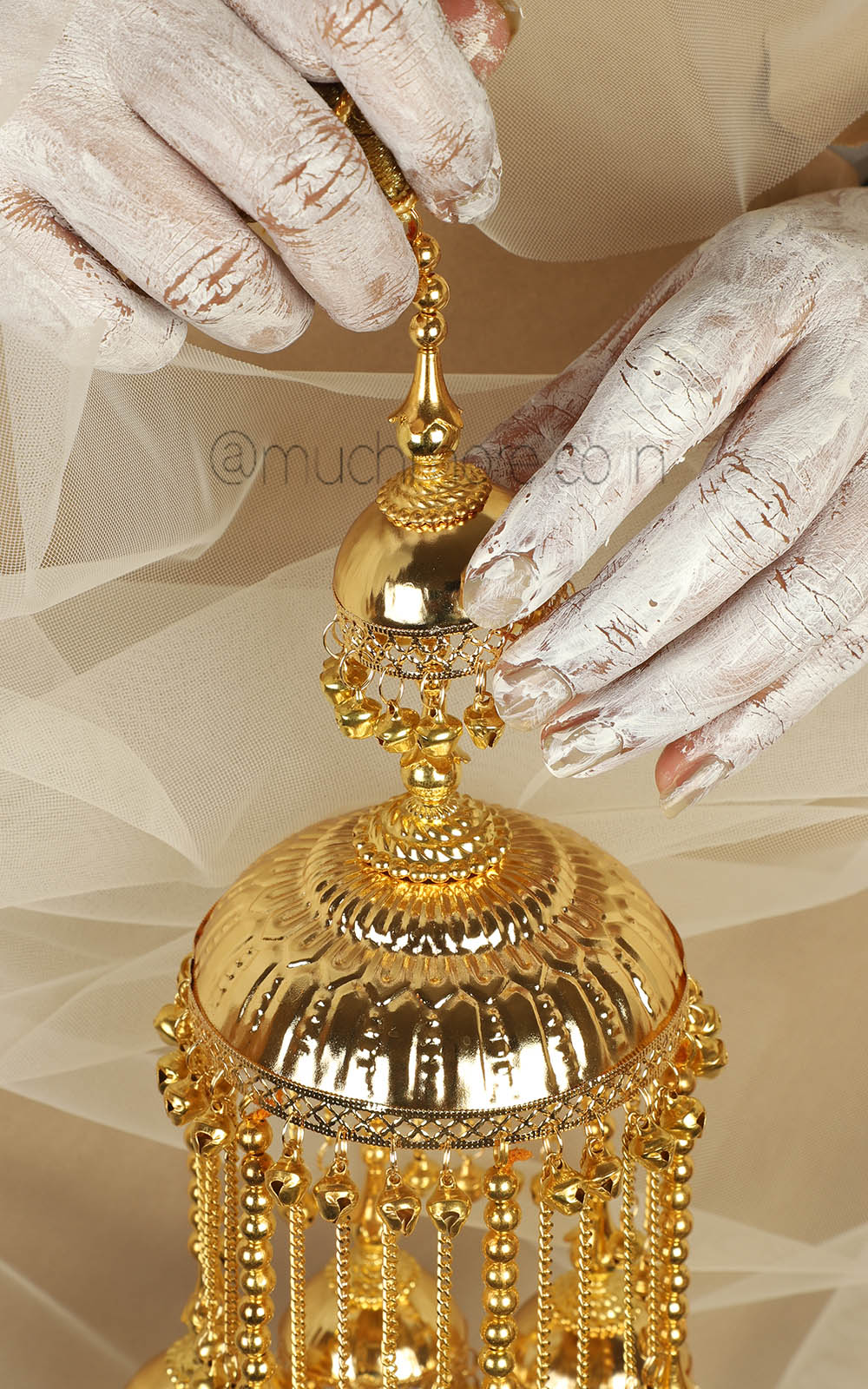 Pure Yellow Gold Color Light Weight Bridal Kaleeras