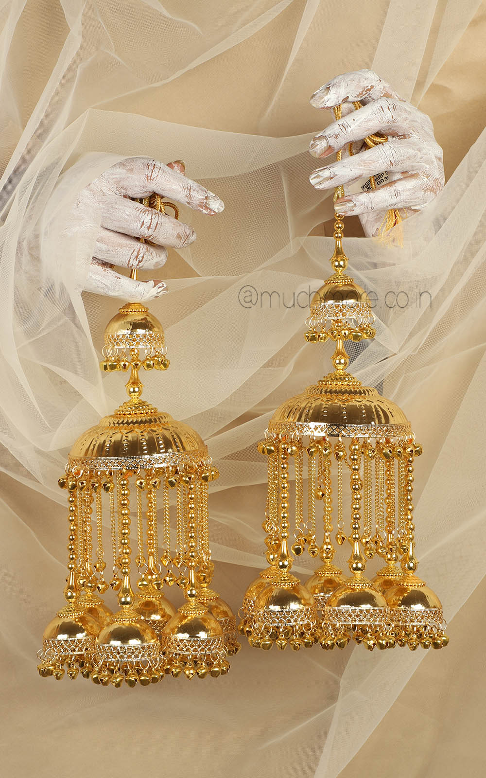 Pure Yellow Gold Color Light Weight Bridal Kaleeras