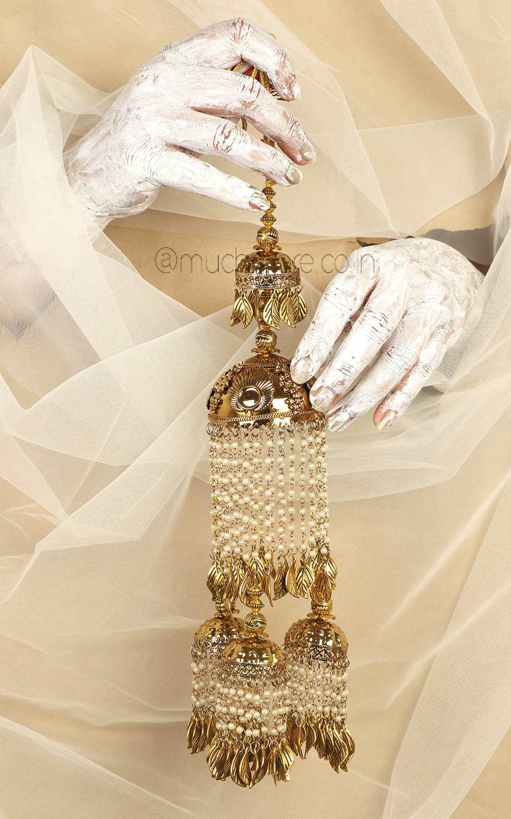 Antique Gold Polish Latest Design Bridal Kaleera