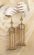 Antique Gold Pearl String With Jhumki Hanging And Barati Design