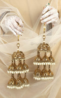 Ram Sita Darbar Antique Gold Polish Cute Small Kaleeras