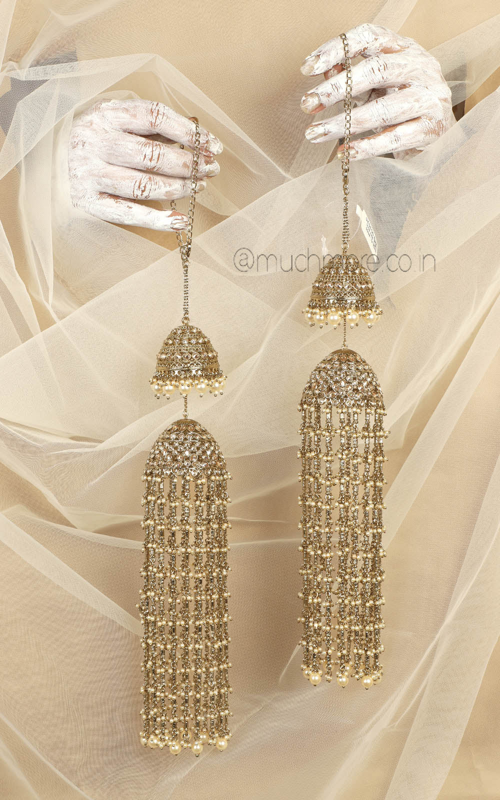 Without Color Antique Gold Polish Bridal kaliree/ kaleeras