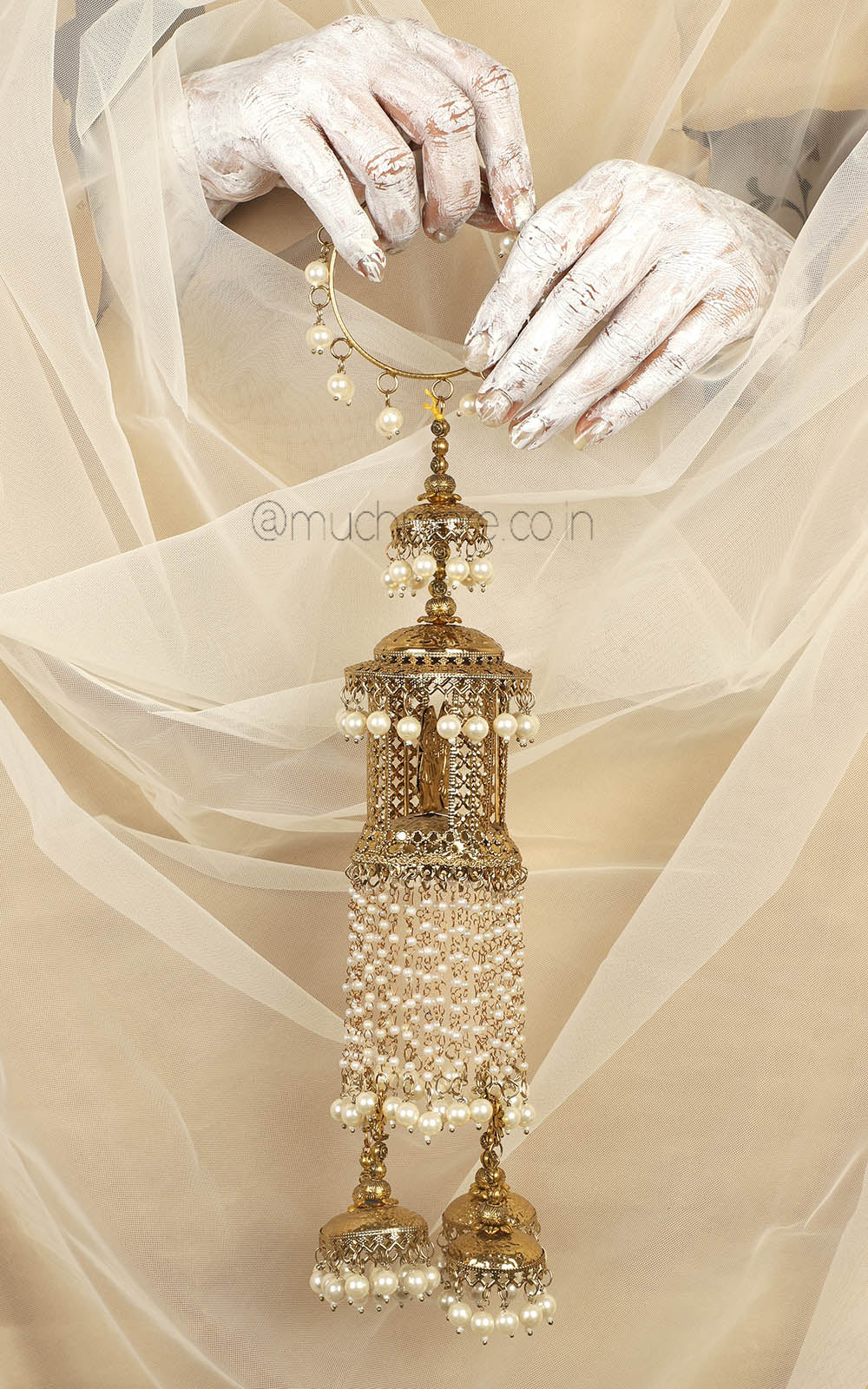 Much More Bride Groom Varmala Antique Gold Kaliree