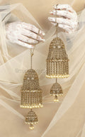 Antique Gold Pearl And Cute Jhumki Hanging Kaleera Kaliree