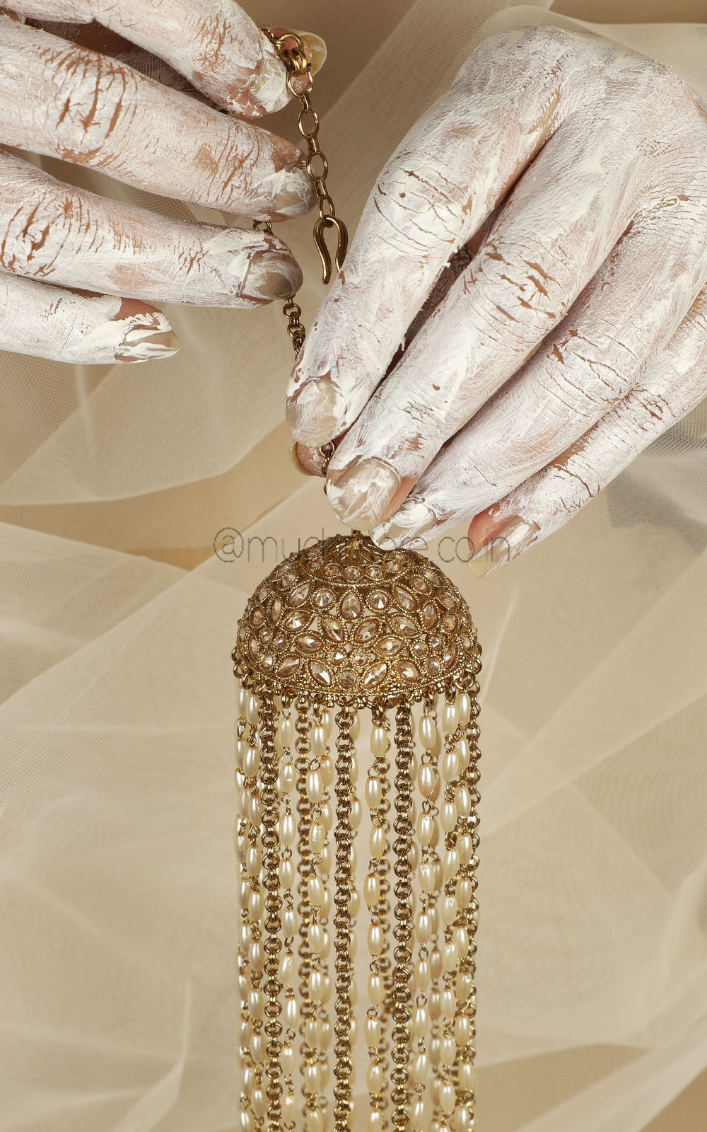 Light Weight Rice Pearl Designer Bridal Kaleeras Kalire