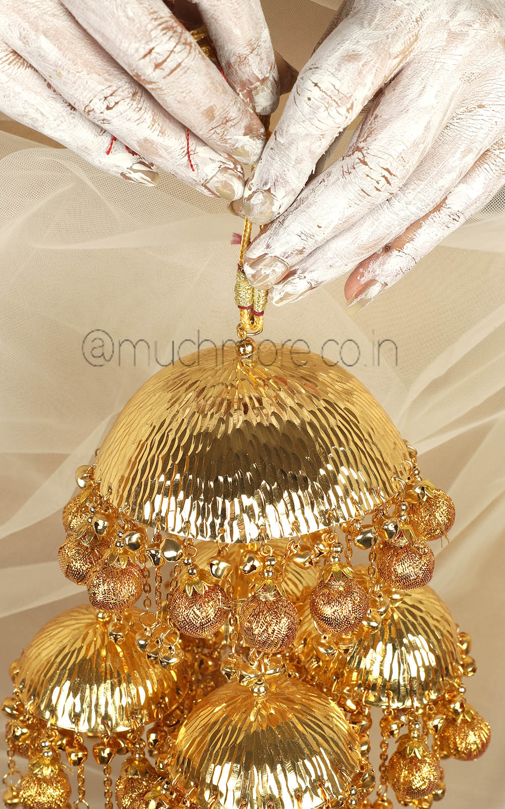 Yellow Gold Polish Without Pearl Kaleeras For Brides