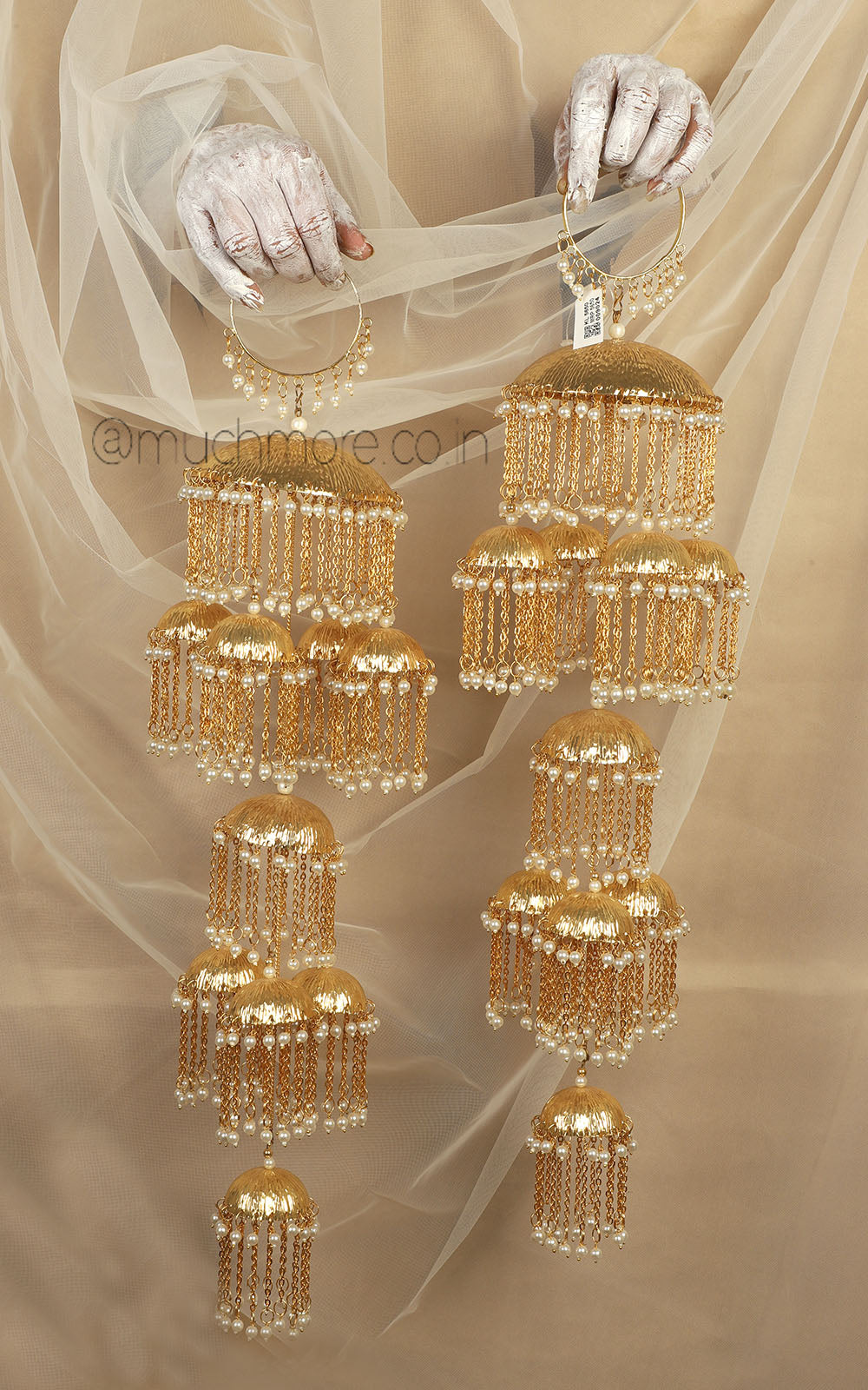 Punjabi Gold Polish Traditional Long Kaleera For bride To Be