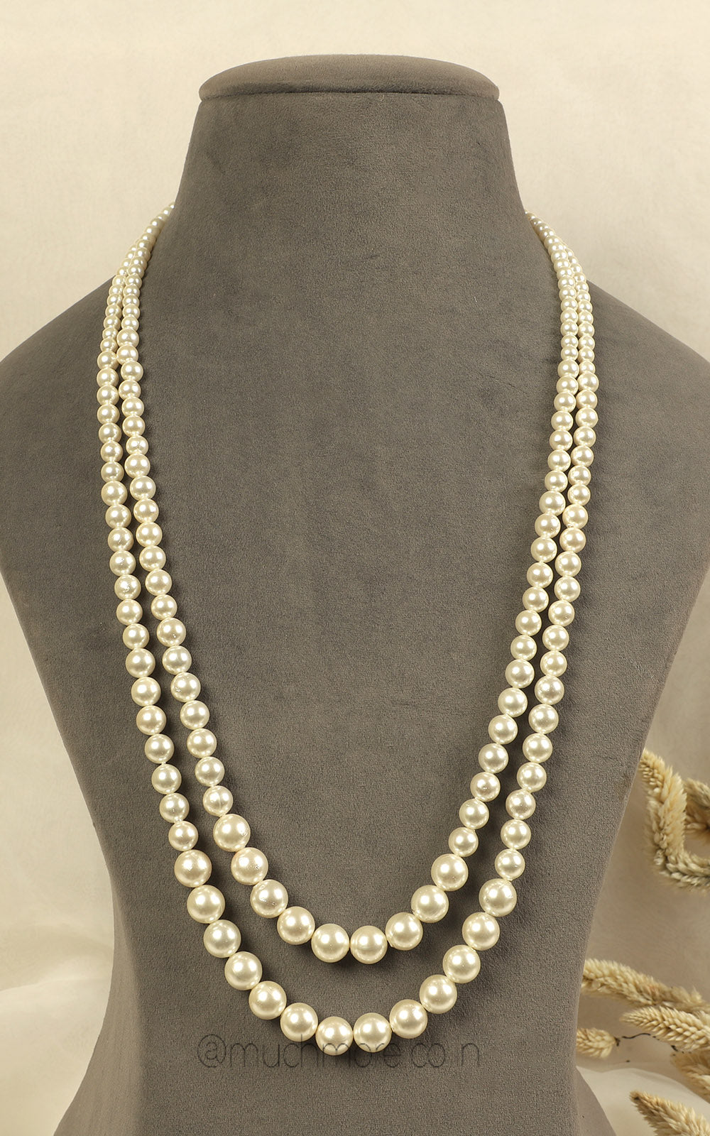 Unisex Simple Double Layer Pearl Mala Buy At Much More