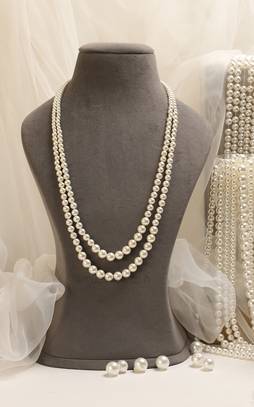 Unisex Simple Double Layer Pearl Mala Buy At Much More