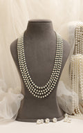 Buy Online Pearl With Emerald Beads Layer Unisex Mala