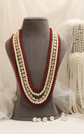 Buy Ruby With Pearl Kundan Sherwani Mala For Groom