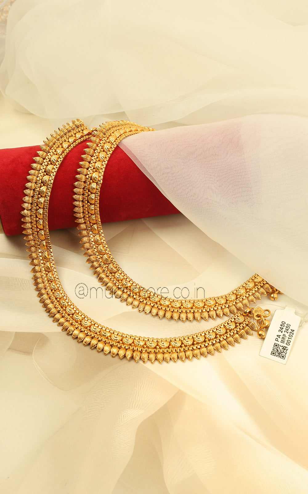 Pure Gold Look Traditional Payal Anklet For Brides To Be