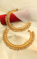 Gold Look Traditional Payal Anklet With Pearl Hangings For Bride To Be