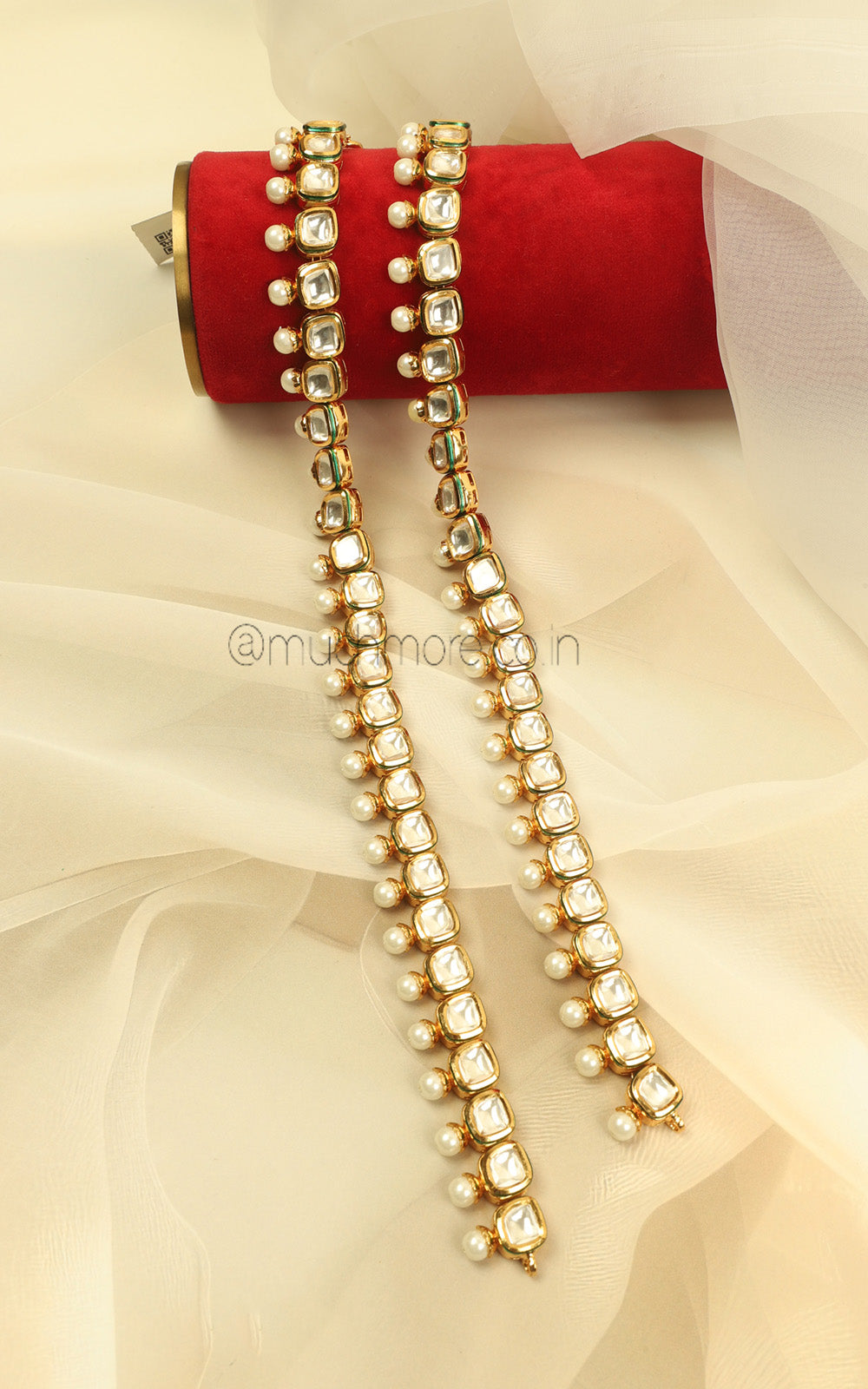 Traditional Kundan Pearl Payal Anklets Online | Much-More