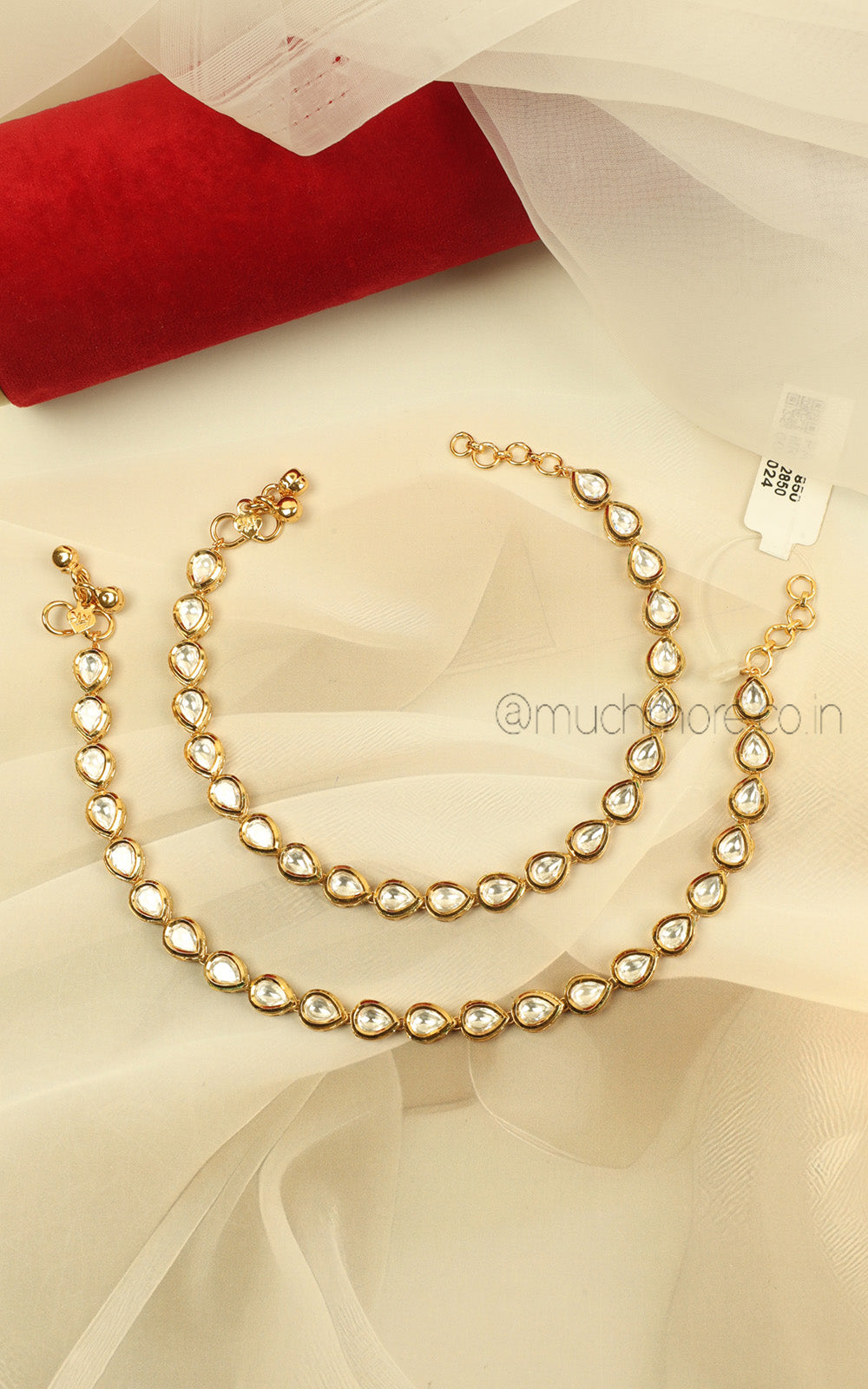 Bridal Kundan Light Payal Anklets | Much-More