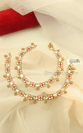 Royal Kundan Ruby Anklets For Women | Much-More