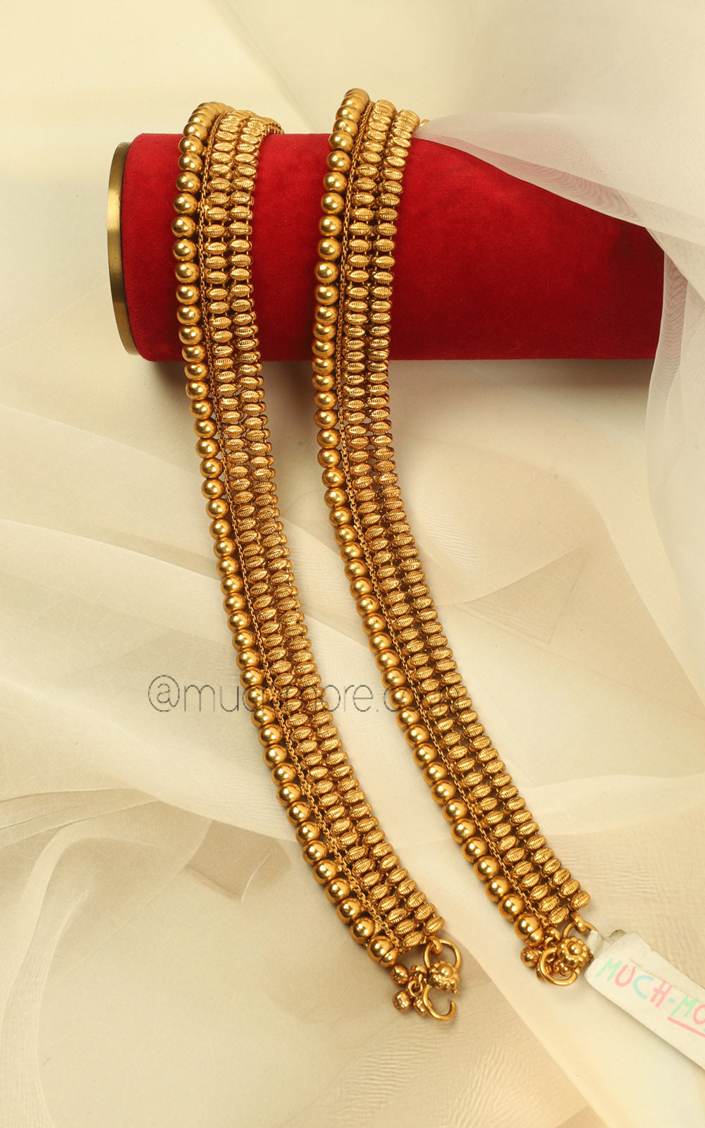 Pure Traditional Gold Look Bridal Anklets Buy At Much More