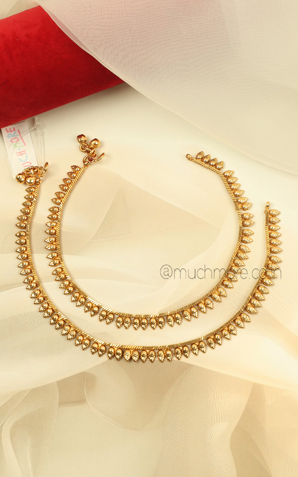 Stylish Gold Polish Anklets For Women & Girls